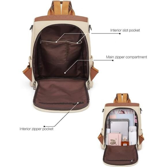 Backpack Purse for Women, PU Leather Anti Theft Travel Purse Shoulder main image 6